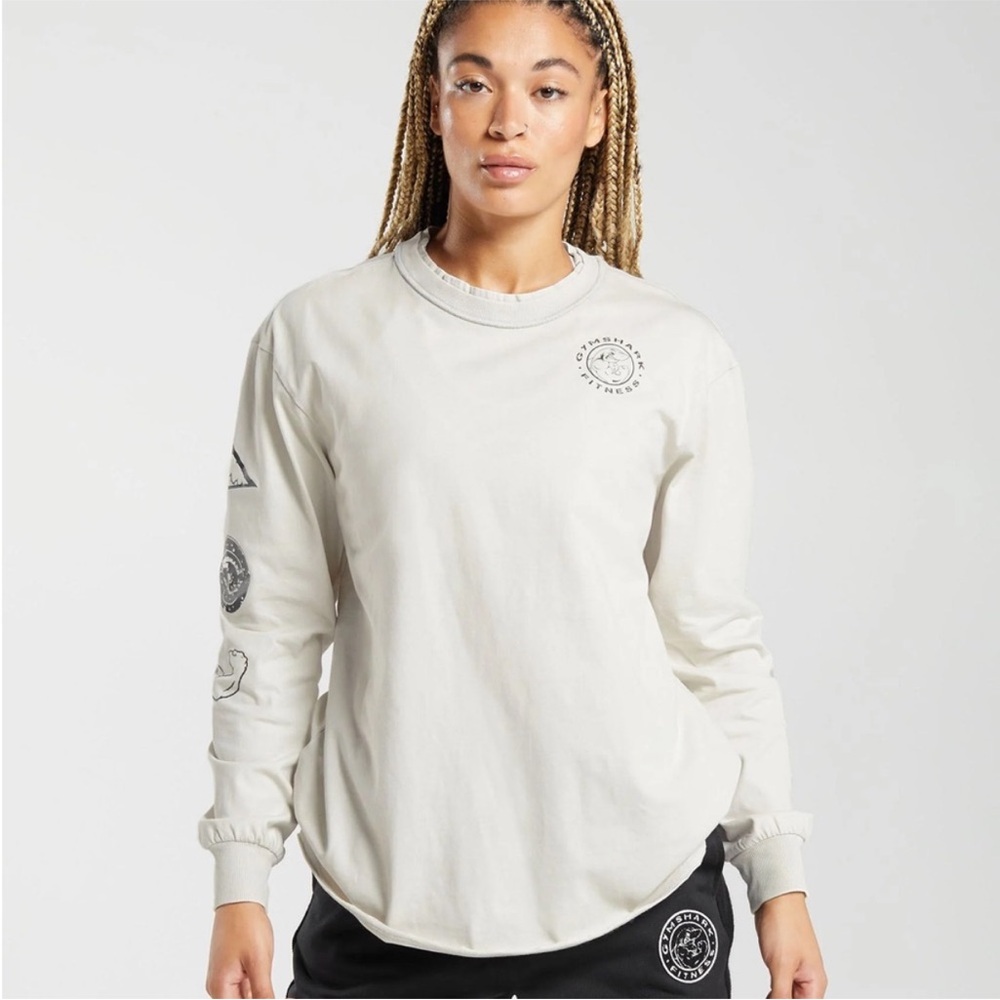 Gymshark Off-White Long Sleeve Tee